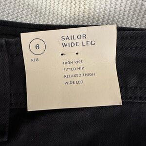 Black Sailor Wide Leg Pants